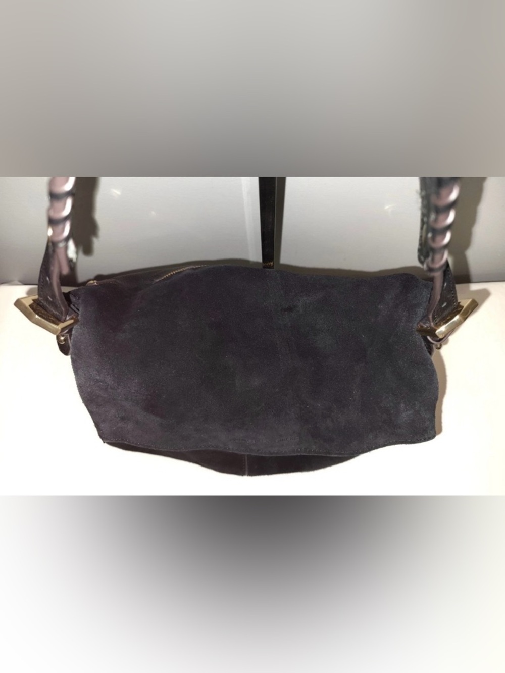 Aimee Kestenberg Black Suede & Leather Hobo Shoulder Bag - Picture 13 of 16